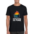 thumbnail image 1 of Everything Is Fine Dumpster Fire Funny Meme Chaos Humor T-Shirt, for men & women, up to size 5XL, 1 of 3