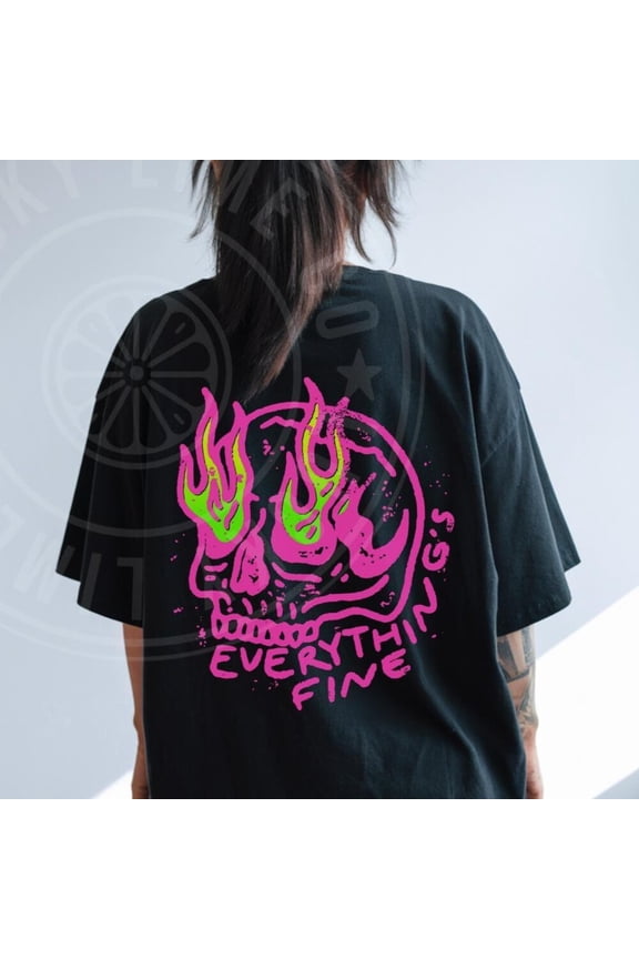 Everything Is Fine Skeleton Rebel Shirt Unisex S-5XL Hot Trending Shirt