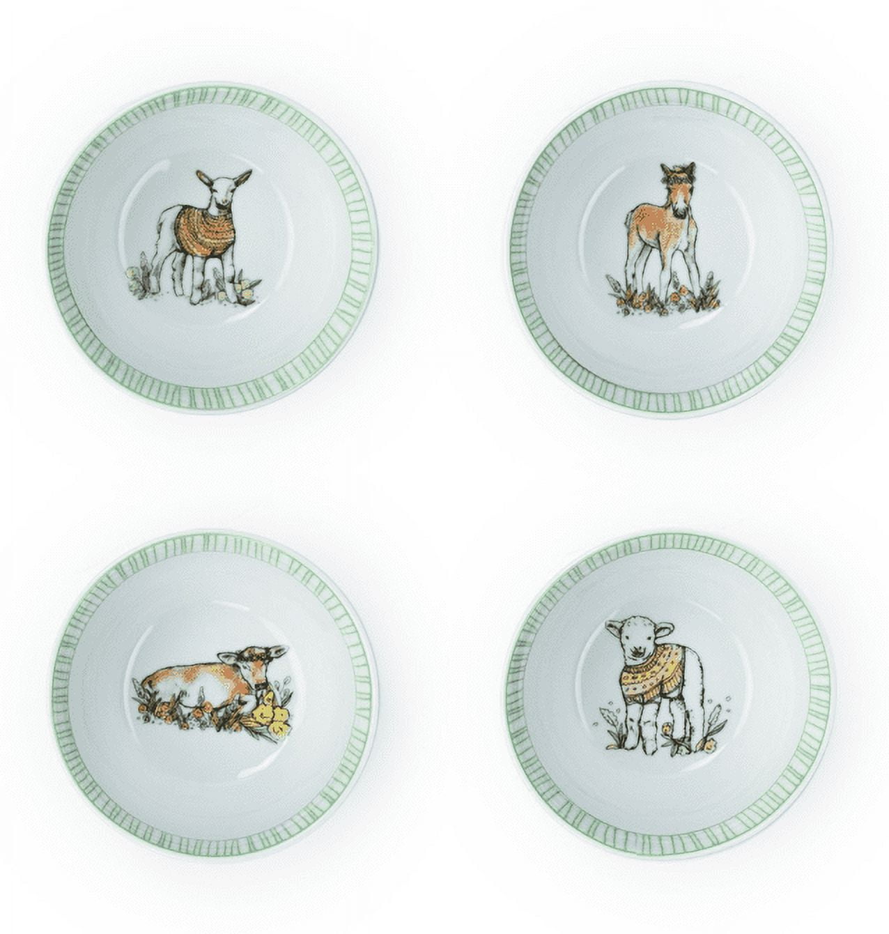 Everything Kitchens 4" Bowls (Set of 4) | Barnyard Baby Animals