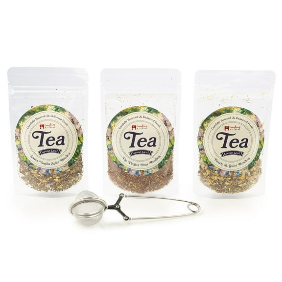 Everything Kitchens Assorted Herbal Teas | 3-Pack + Infuser