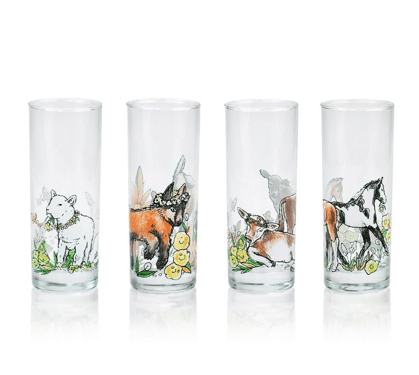 Everyday Drinking Glasses Set of 4 Drinkware Kitchen Collins Glasses f -  Le'raze by G&L Decor Inc