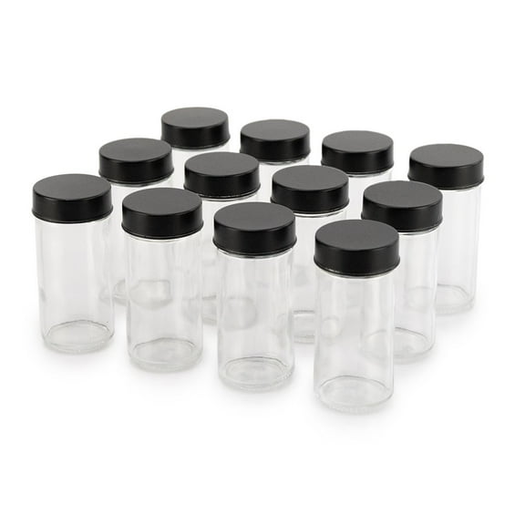 Everything Kitchens Modern Essentials 3oz Glass Spice Jars | Set of 12