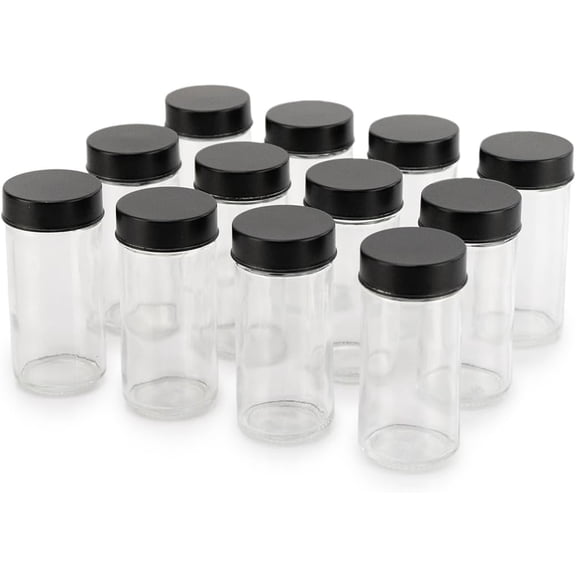 Everything Kitchens Modern Essentials 3oz Glass Spice Jars | Set of 12