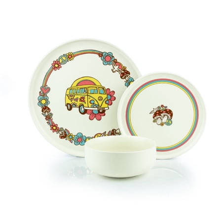 Everything Kitchens Modern Flat 12-Piece Dinnerware Set | Peace & Love