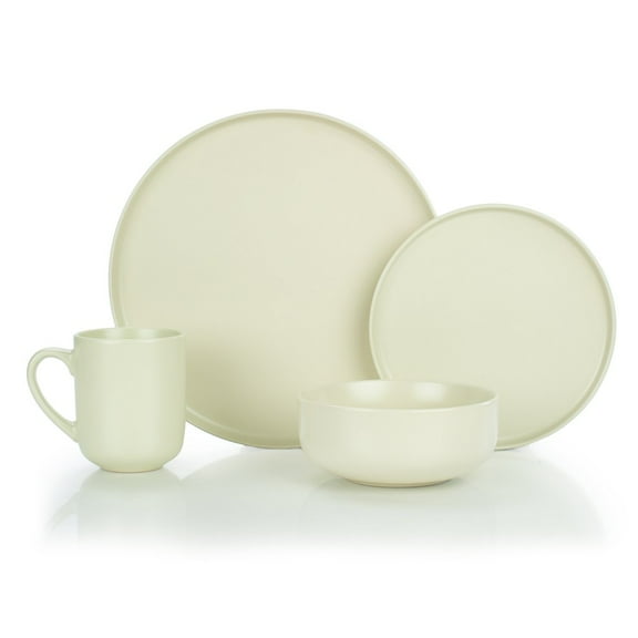 Everything Kitchens Modern Flat 16-Piece Dinnerware Set | Beige