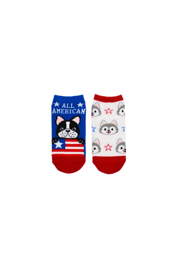 All American Dog 2 Pair Lowcut Sock