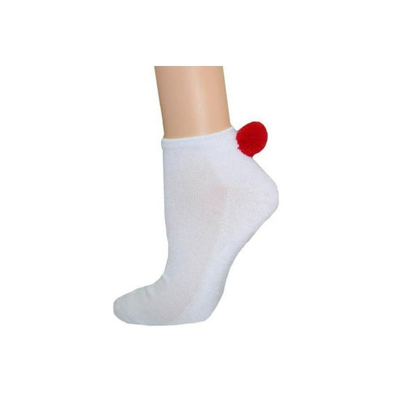Everything Legwear Ladies Pom Pom Performance Socks (Women's 4-10), Soft Cushioned, Multi-Color