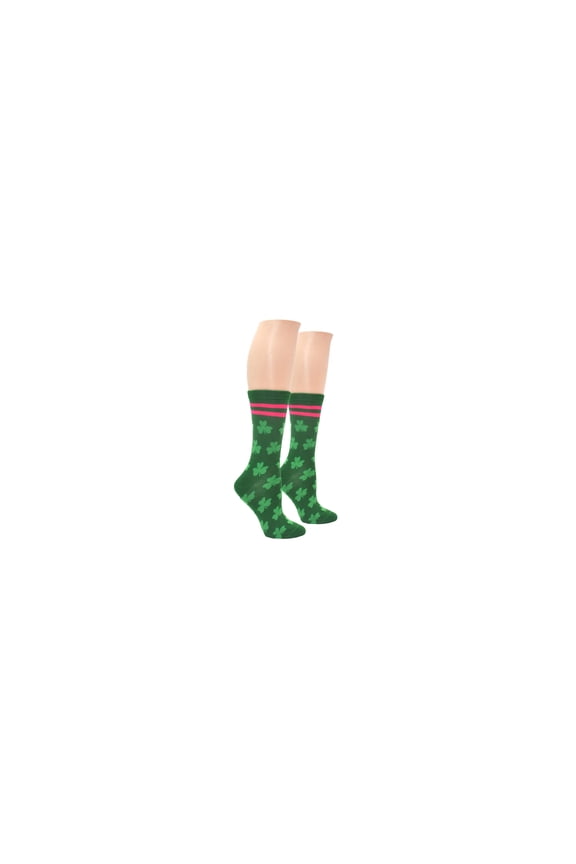 St. Patrick's Day Clover Crew Sock
