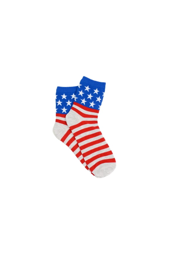 Stars and Stripes Quarter Crew Sock