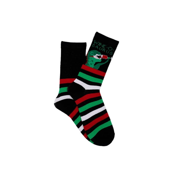 Everything Legwear Wine-O-Saurus Christmas Crew Sock