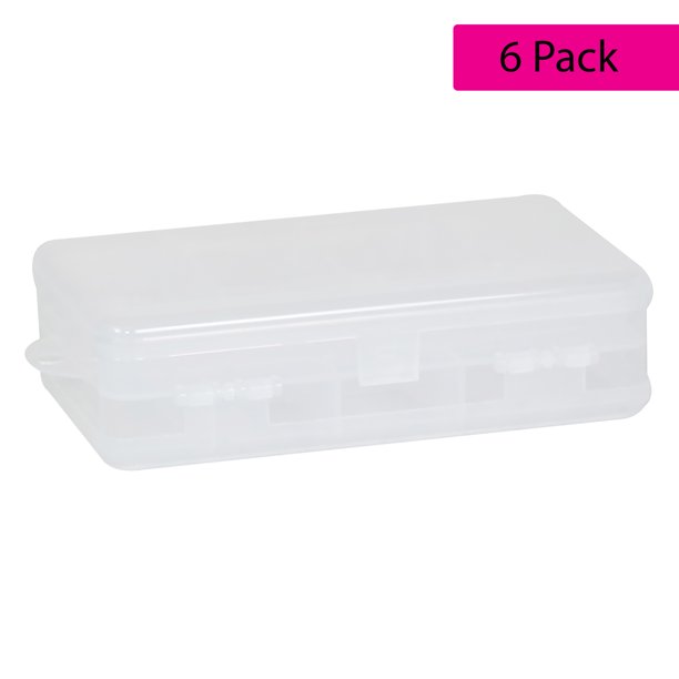 Everything Mary 2Sided Compartment Storage Box, Plastic (Pack of 6