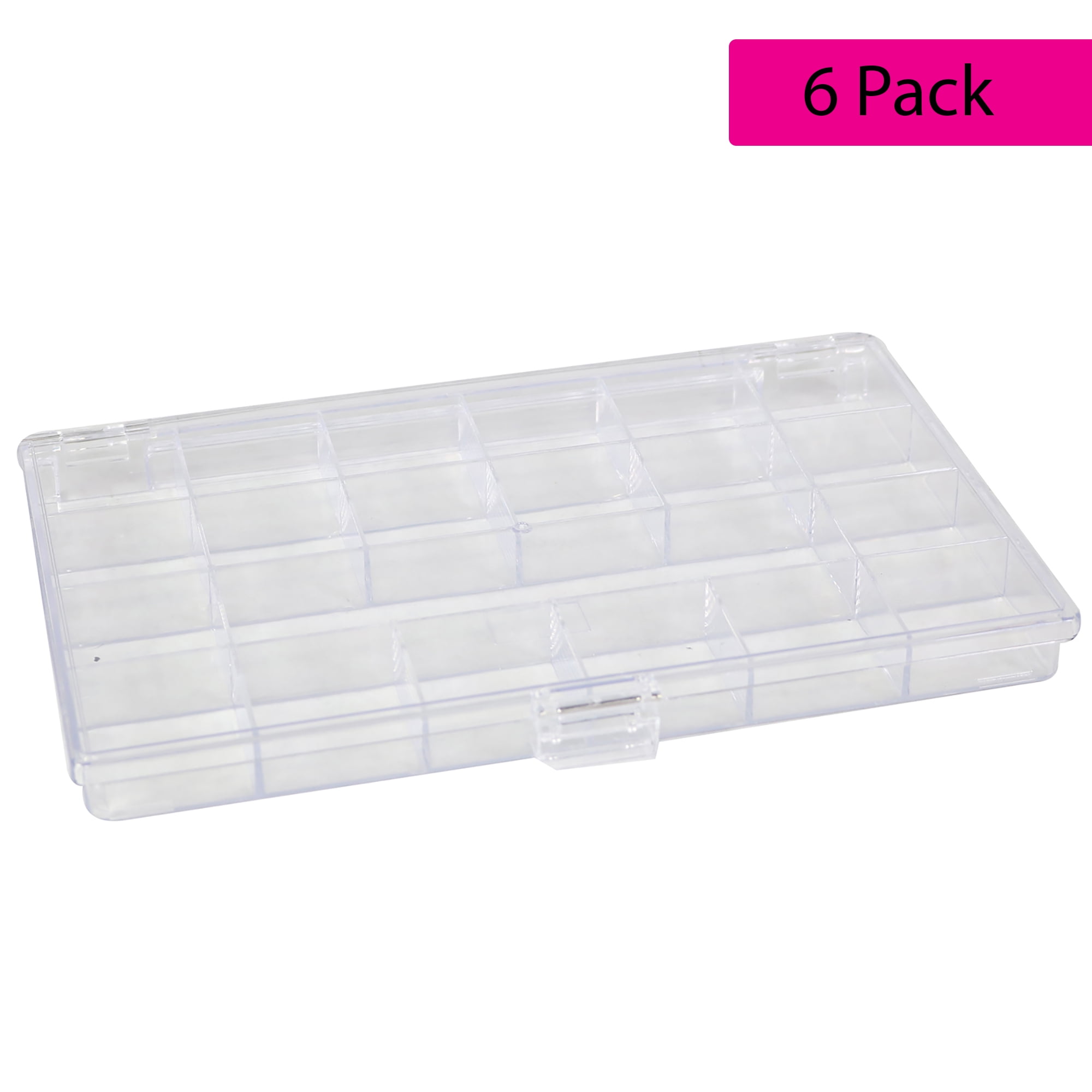 CRASPIRE 1 Set 27 PACK Mixed size Rectangle Mini Clear Plastic Bead Storage  Containers Box Case with lid for Items,Pills,Herbs,Tiny Bead,Jewerlry  Findings, and Other Small Items