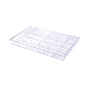 Everything Mary 21 Compartment Plastic Bead Storage Box, Clear, Single