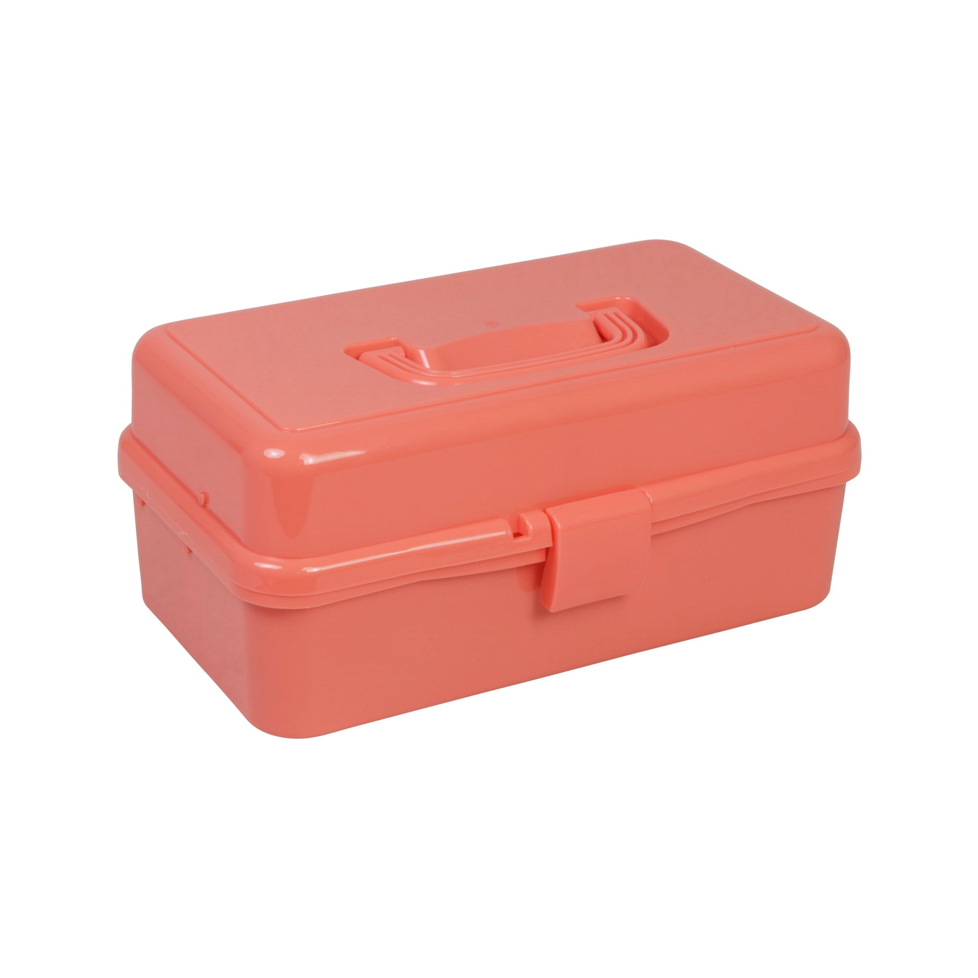 Everything Mary 3-Layer Storage Box, Coral - Foldable & Portable Tool Box for Art & Craft Supply