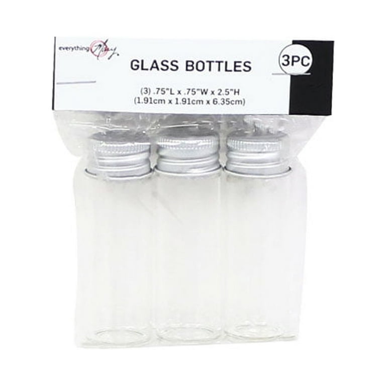 12 Bottles/set Plastic Bead Storage Containers Clear Round Bottle