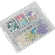 Everything Mary 7-Piece Clear Plastic Craft and Hobby Storage Container for Craft Tools