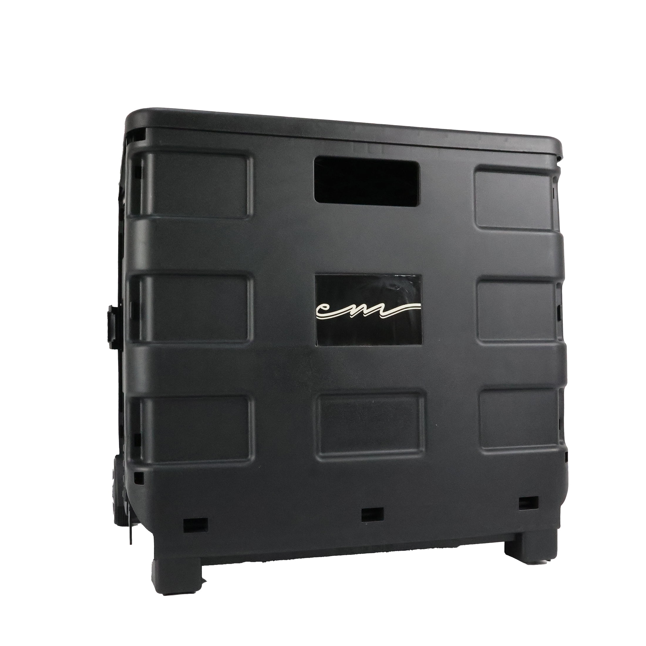 Everything Mary Collapsible Rolling Craft Cart with Lid, Black