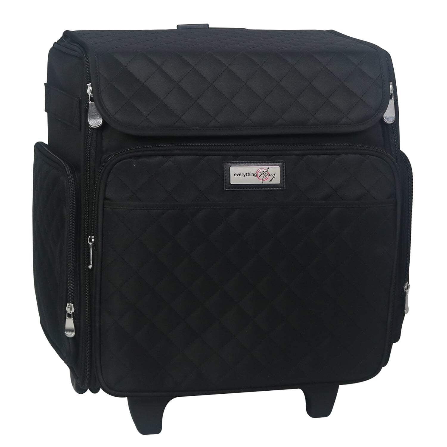 Collapsible Rolling Scrapbook  Featherweight Case, Black Quilted