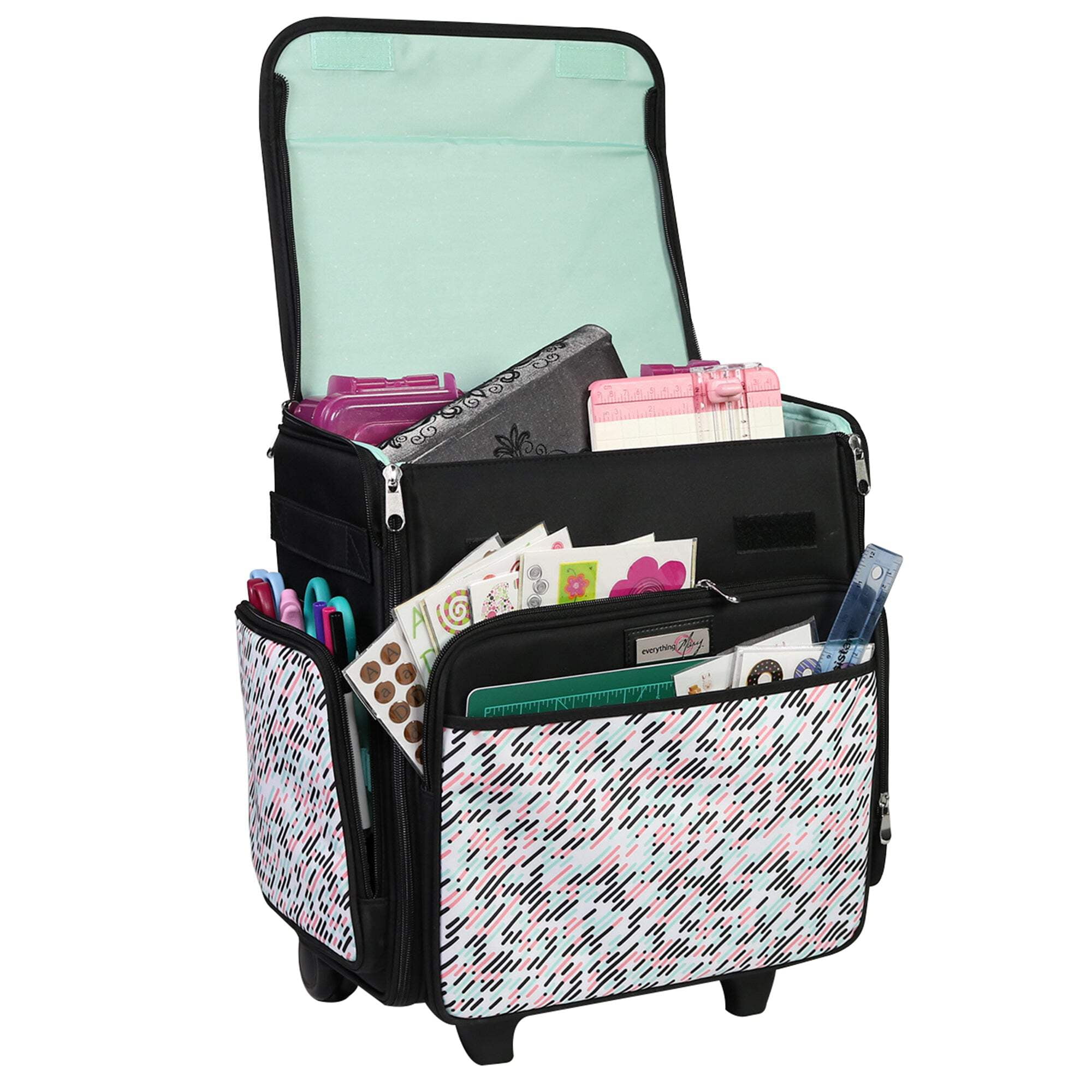 Collapsible Rolling Scrapbook  Featherweight Case, Pill Print