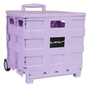 Everything Mary Collapsible Storage Cart for Crafts & Supplies, Purple