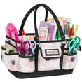 thumbnail image 1 of Deluxe Store  Tote Craft Organizer, White  Floral, 1 of 9