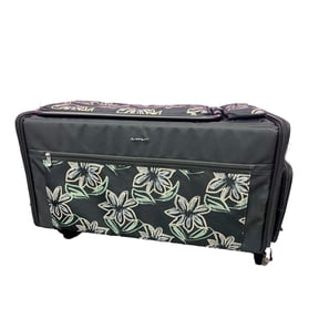 Everything Mary Jumbo 5 Wheel Collapsible Rolling Sewing Machine Storage Case, Floral