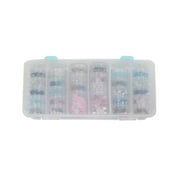 Everything Mary Plastic Bead Storage Case with 28 Jars, Clear, (Single)