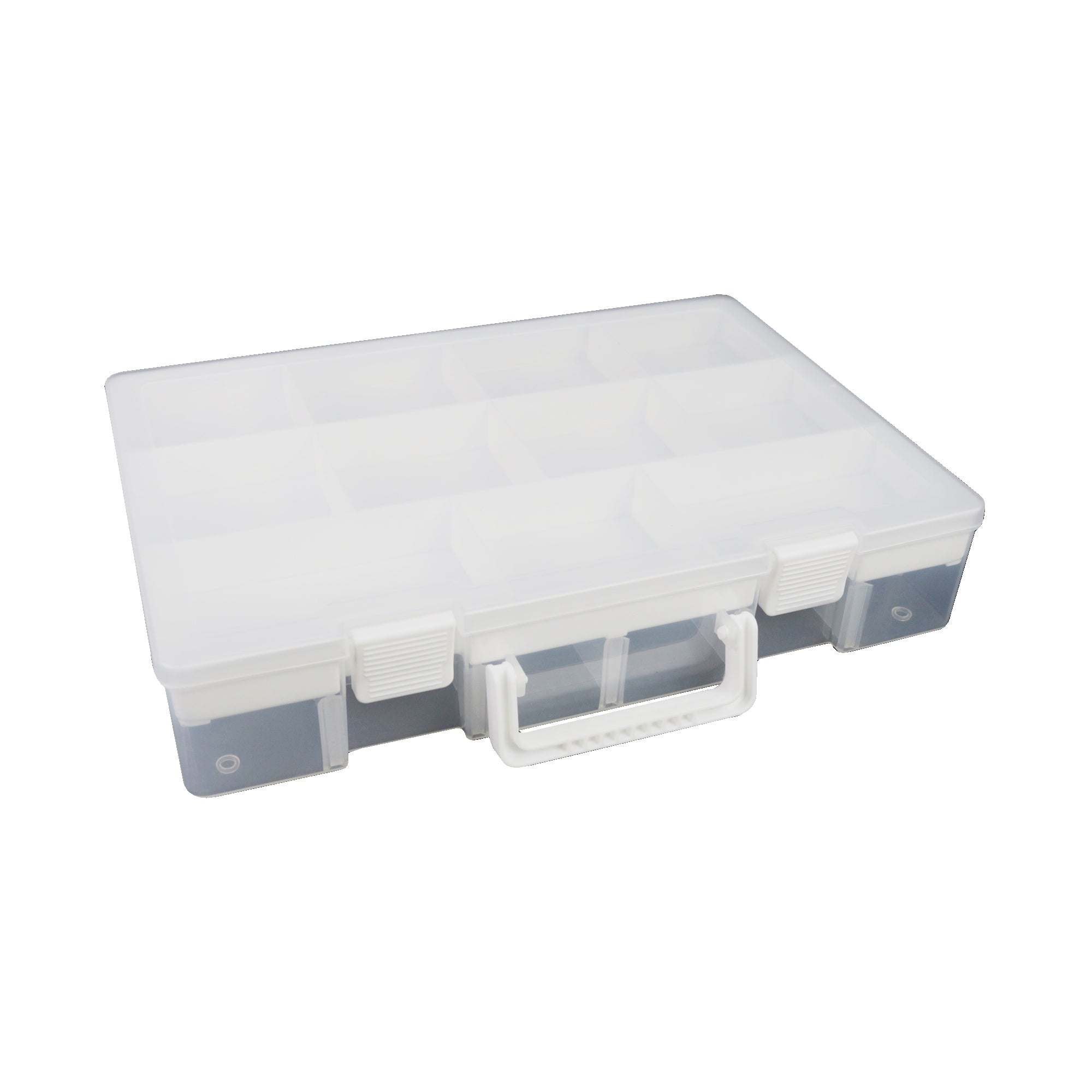 Everything Mary Plasticl Craft and Hobby Storage Compartment Box: Gray and Clear