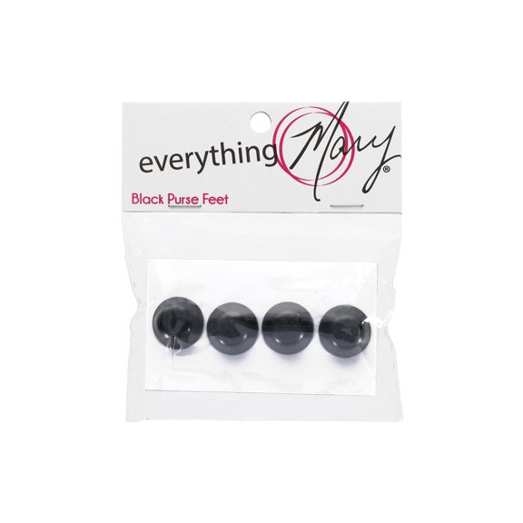 Everything Mary Purse Feet Black 4pc