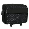 thumbnail interactive-video image 1 of Everything Mary Rolling Sewing Machine Storage and Transport Tote, Black & White Triangles with Wheels, 1 of 8
