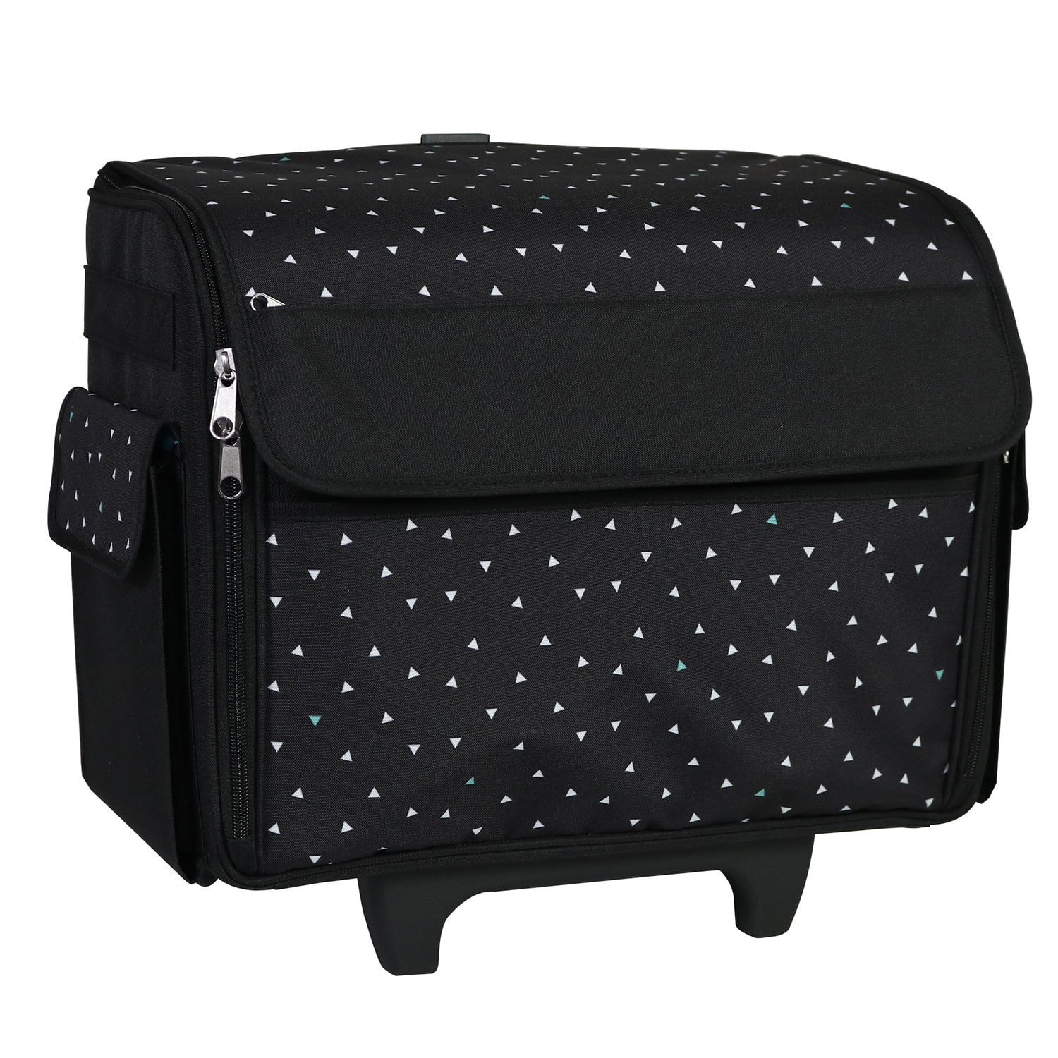 Everything Mary Rolling Sewing Machine Tote - Black & White 812259043840