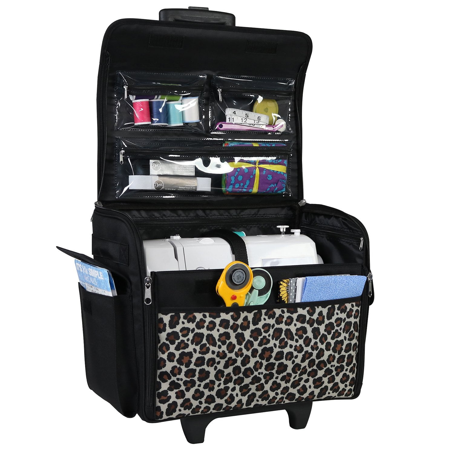 Leopard Print Rolling Laptop Tote Bag – Embark Travel Store