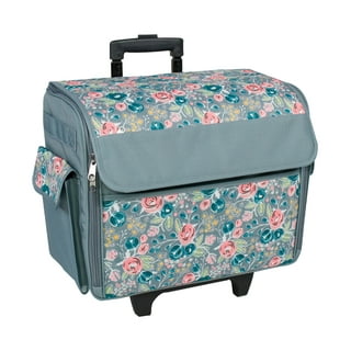 XL 4 Wheel Collapsible Deluxe Rolling Sewing Machine Storage Case, Pur -  Everything Mary