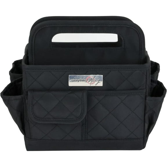 Everything Mary Black Desktop Caddy Organizer for Crafts, Art, Office, School, Home - 1 Count