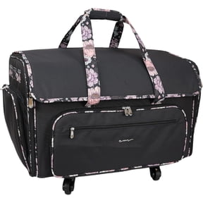 Everything Mary Black Wheeled Sewing Machine Bag for Sewing & Craft Supplies, 1 Count