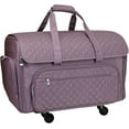 thumbnail image 1 of Everything Mary XXL 4 Wheel Collapsible Rolling Sewing Machine Storage Case, Purple Quilted, 1 of 11