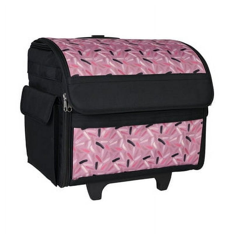 Free Shipping Everything Mary s Rolling Sewing Machine Tote Polyester Telescoping Handle. Abstract Pink Walmart