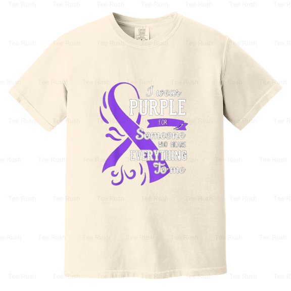 Everything Me Epilepsy Day Funny Purple Ribbon Epileptic Awareness Gift, Comfort Color T-Shirt Unisex, up to 4XL