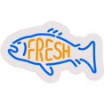 thumbnail image 1 of Everything Neon ENQ-60916 Fresh Fish Contoured Clear Backing LED Neon Sign 12'' Tall x 20'' Wide, 1 of 1