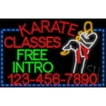 thumbnail image 1 of Everything Neon  Karate with Phone Number Animated LED Sign 24'' Tall x 37'' Wide x 1'' Deep, 1 of 1