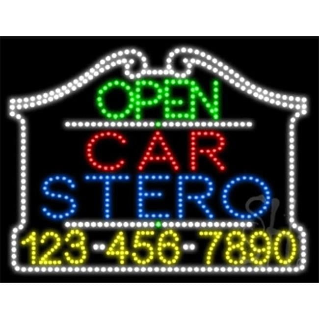 Everything Neon L100-5662 Car Stereo Open with Phone Number Animated ...