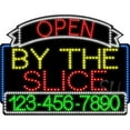 thumbnail image 1 of Everything Neon L100-6595 By The Slice Open with Phone Number Animated LED Sign 24'' Tall x 31'' Wide x 1'' Deep, 1 of 1