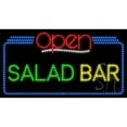 thumbnail image 1 of Everything Neon L100-6722 Salad Bar Open with Phone Number Animated LED Sign 20'' Tall x 37'' Wide x 1'' Deep, 1 of 1