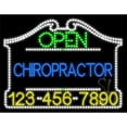 thumbnail image 1 of Everything Neon L100-7008 Chiropractor Open with Phone Number Animated LED Sign 24'' Tall x 31'' Wide x 1'' Deep, 1 of 1