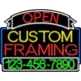 thumbnail image 1 of Everything Neon L100-7123 Custom Framing Open with Phone Number Animated LED Sign 24'' Tall x 31'' Wide x 1'' Deep, 1 of 1