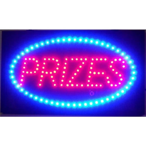 Everything Neon NV-700-0204 Prizes Led Sign 16'' Tall x 26'' Wide x 1'' Deep