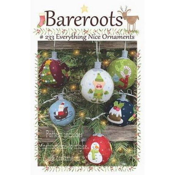 Everything Nice Christmas Ornaments Quilt Pattern by Bareroots