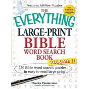 The Everything Large-Print Bible Word Search Book, Volume II: 150 Bible Word Search Puzzles in Easy (Paperback) by Charles Timmerman