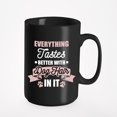thumbnail image 1 of Everything Tastes Better with Dog Hair in It Cup, Black 15oz Ceramic Mug, 1 of 5