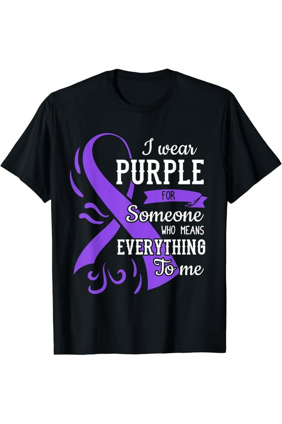 t-shirt Everything To Me Epilepsy Day Purple Ribbon Epileptic T-Shirt mens,black,women,funny,journey,Crew Neck, Short Sleeve,printing